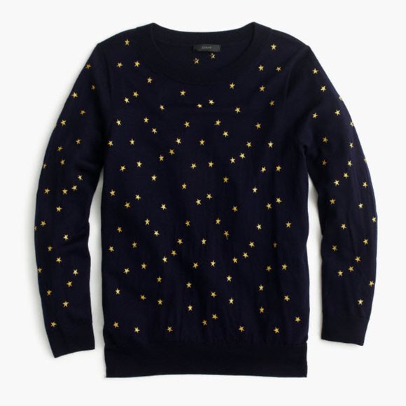 J. Crew Women’s Tippi Embroidered Stars Sweater - XXXS - Picture 1 of 5
